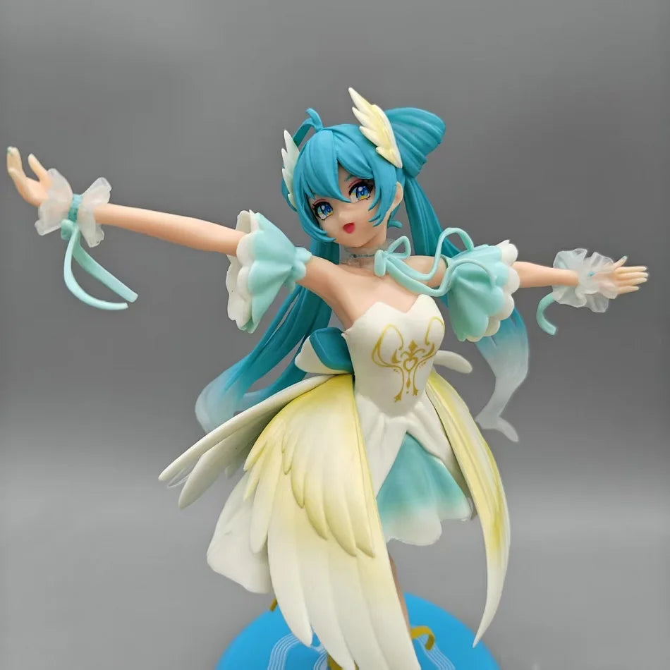 Anime Hatsune Miku X Cinnamoroll Figure panda swan series Cute Statue 18-22cm PVC Model Doll Toy boy Birthday Christmas Gift
