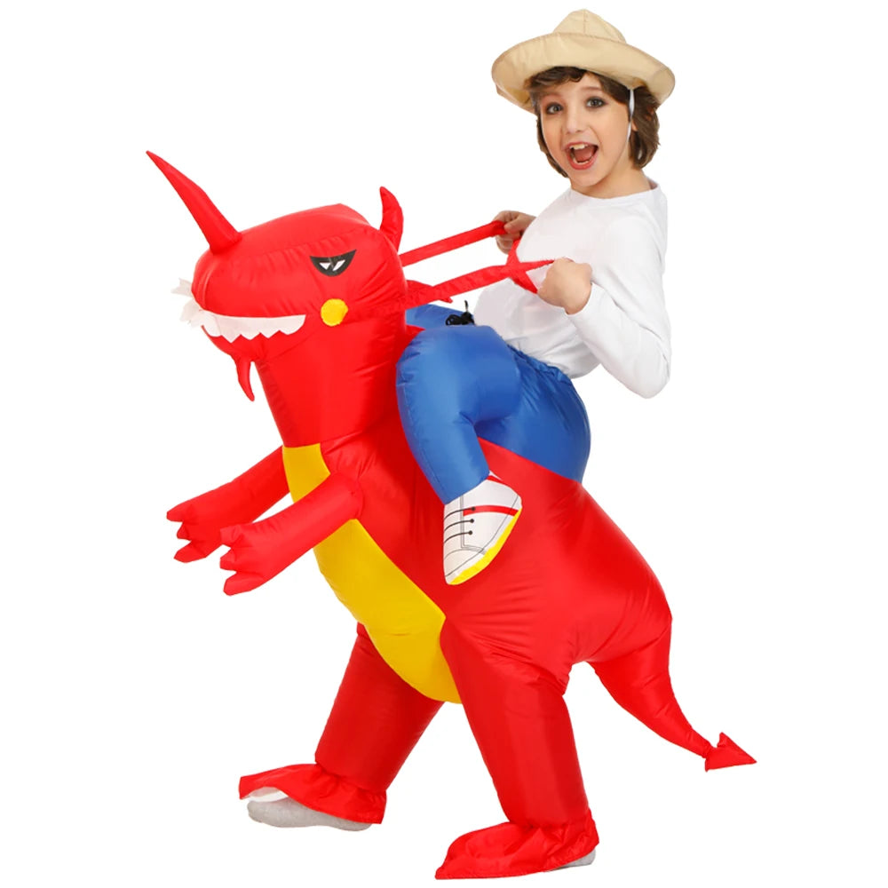 Child Kids Mascot Dinosaur Inflatable Costumes Unicorn Rooster Anime Dress Suits Purim Halloween Christmas Party Cosplay Costume