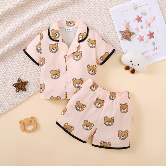 2PCS Baby's Comfortable Short Sleeved Top+Shorts