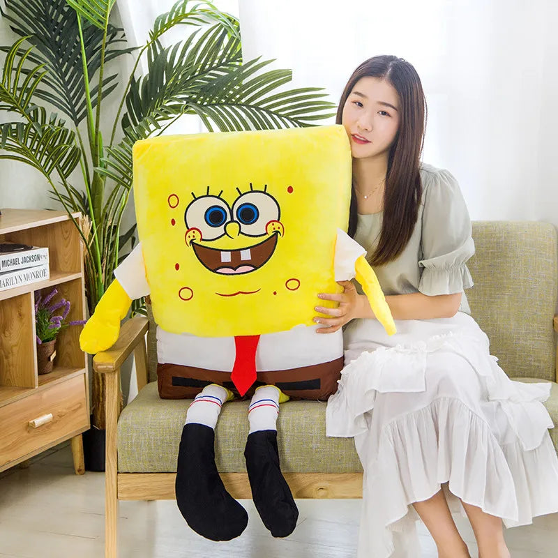 SpongeBob Patrick Star Plush Toy Lovely Stuffed Anime Cartoon Plushies Cuddly Movie Doll Pillow Birthday Gifts