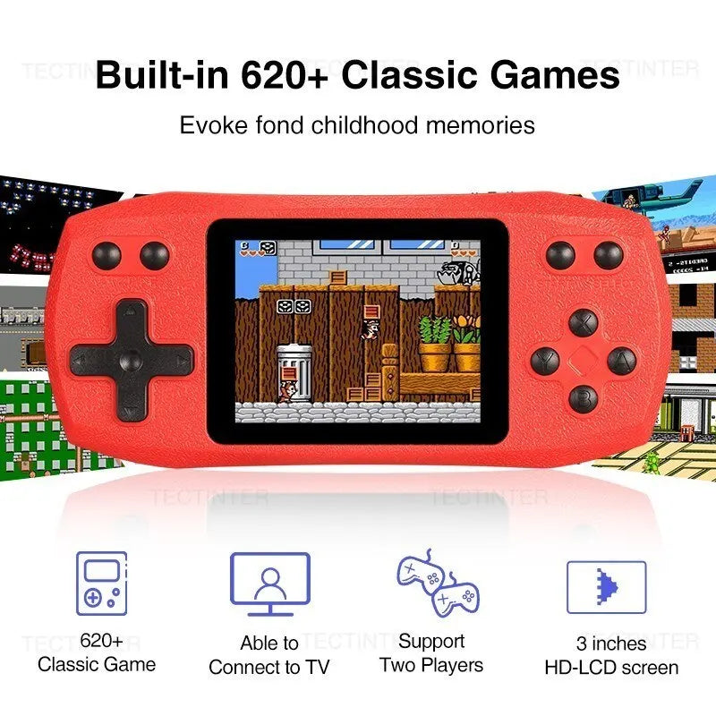 Retro Console With Built in 620 Classic Games