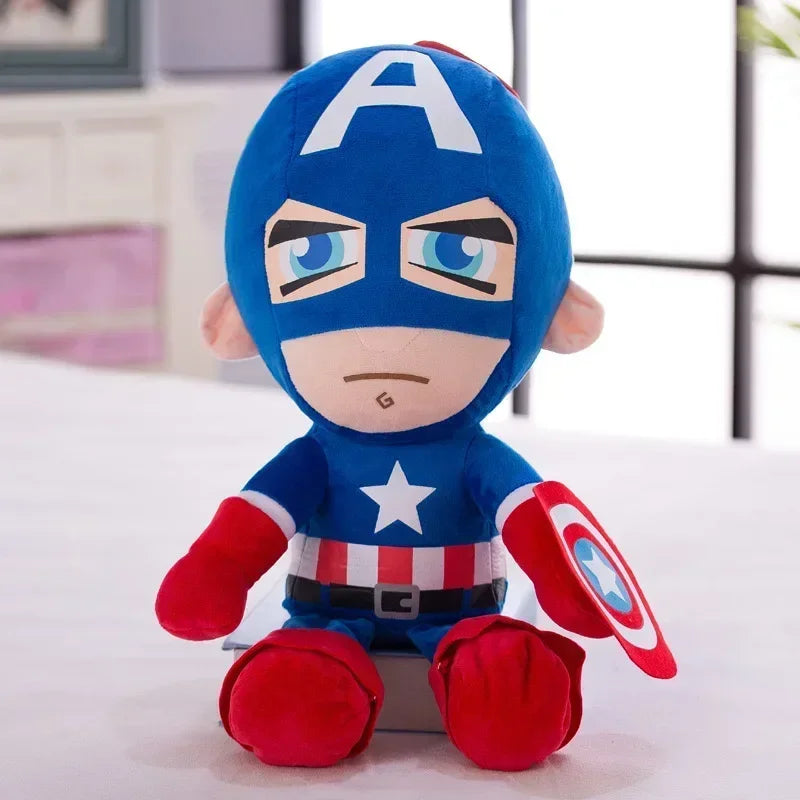 Spiderman 27cm Plush Toys Movie Dolls Marvel Avengers Soft Stuffed Hero Captain America Iron Christmas Gifts for Kids