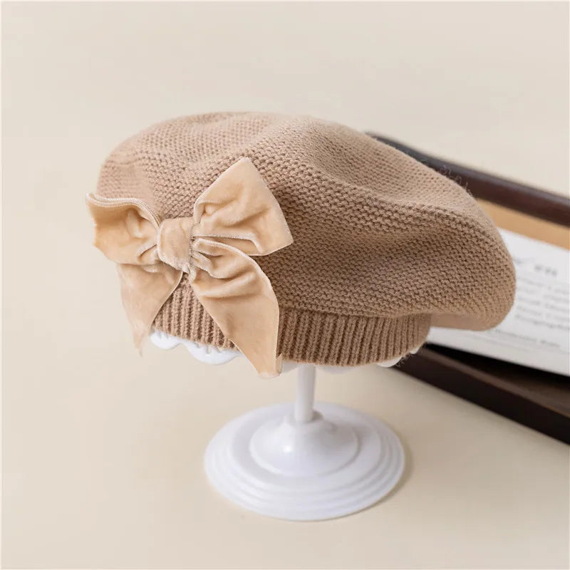 Warm Bowknot Knitted Hats