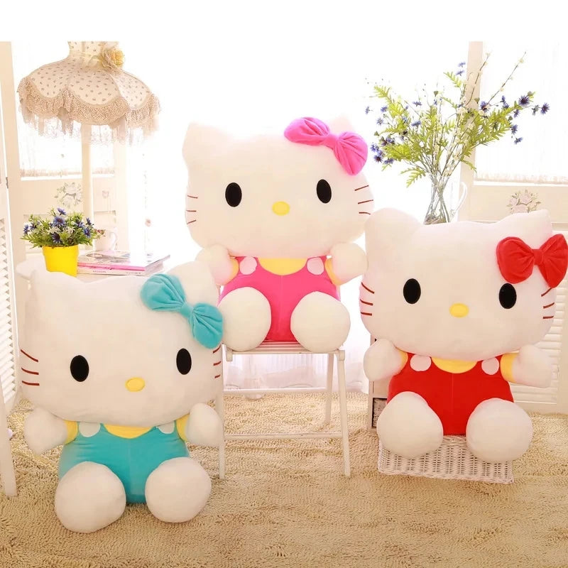 MINISO Hello Kitty Plush Toys Sanrio Cute 20cm Movie KT Cat Dolls Soft Kawali Stuffed Hello Kitty Christmas Birthday Gifts