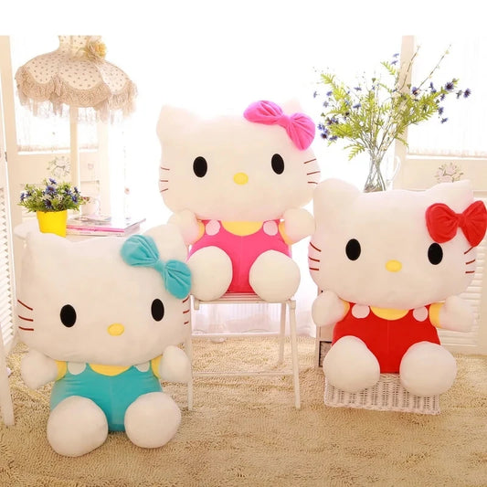 MINISO Hello Kitty Plush Toys Sanrio Cute 20cm Movie KT Cat Dolls Soft Kawali Stuffed Hello Kitty Christmas Birthday Gifts