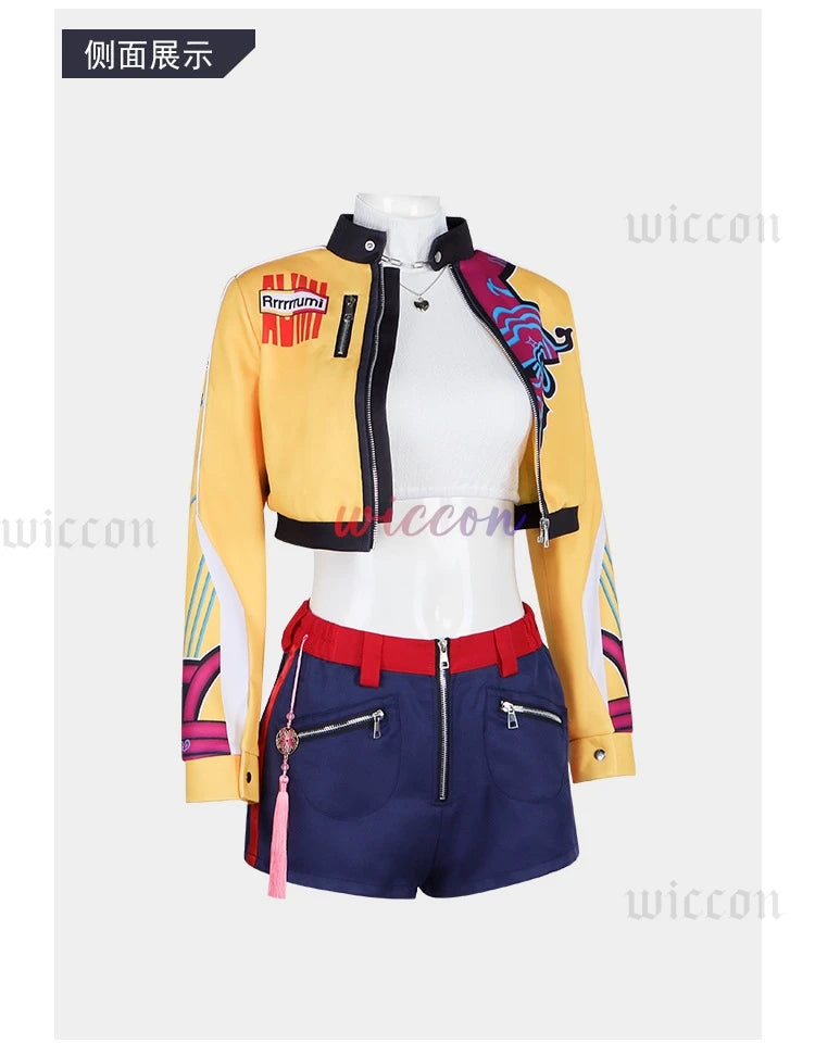 KPOP Huntrix Rumi Mira Zoey Cosplay Costume New Uniform Top Skirt Demon Hunters Superstar Girl Women Set Halloween Carnival