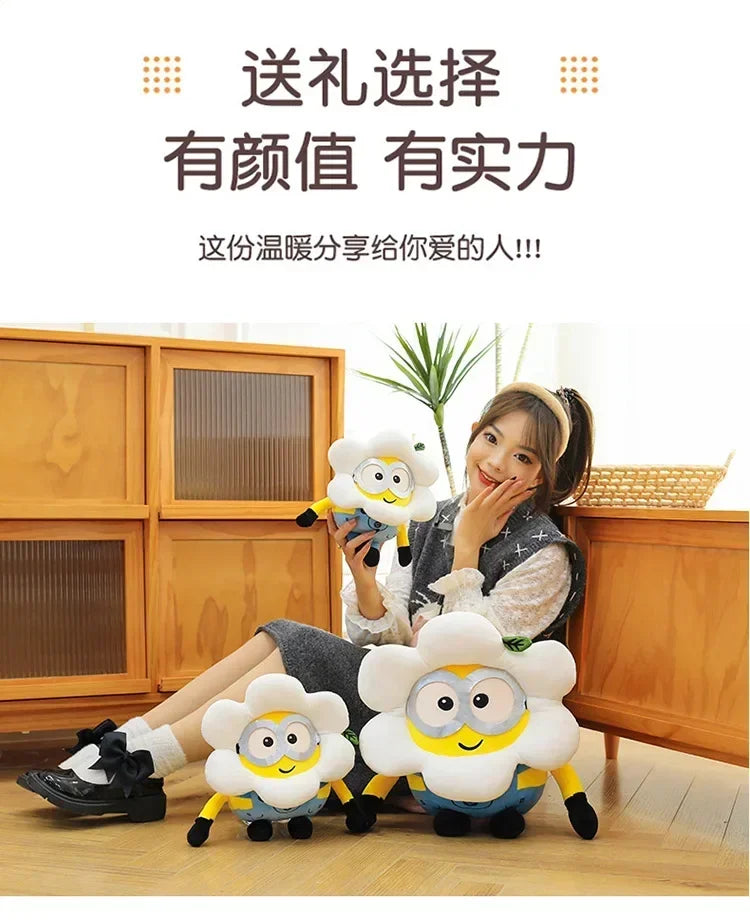 Movie Minions Plush Bob+Tim Series Bob Holding Tim Bear Doll High Quality Cute Animal Toys Christmas Gifts
