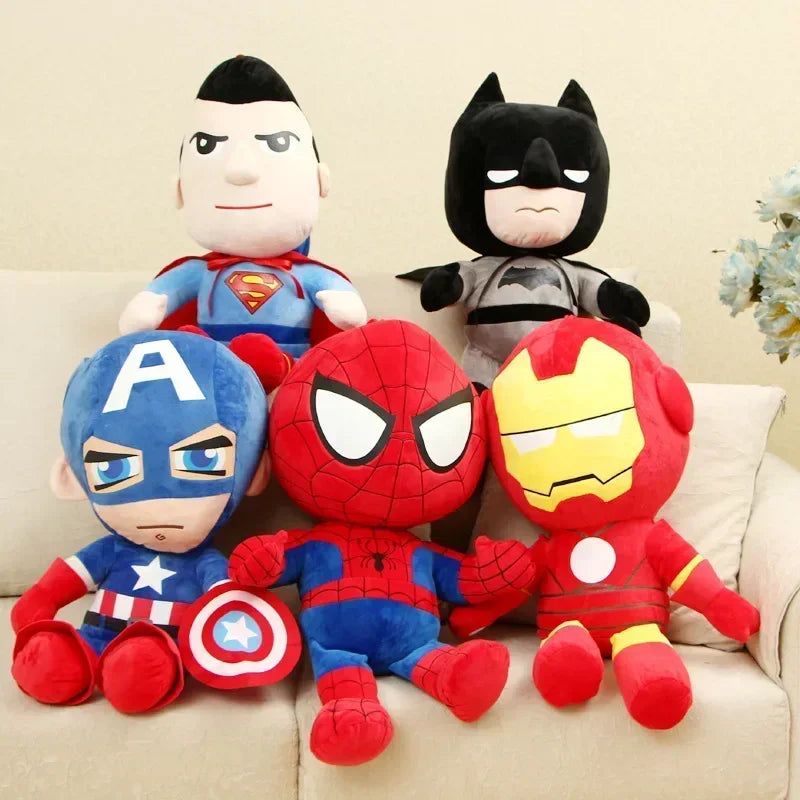 Spiderman 27cm Plush Toys Movie Dolls Marvel Avengers Soft Stuffed Hero Captain America Iron Christmas Gifts for Kids
