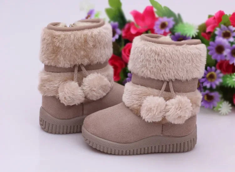 Girls Comfortable Lobbing Ball Thick Snow Boots