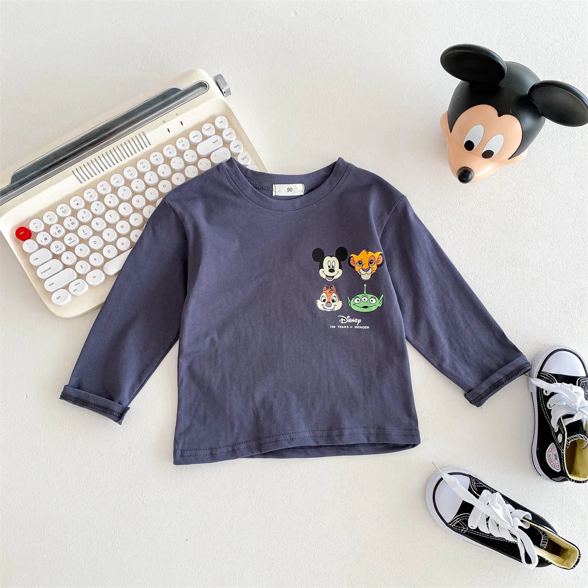 Cartoon Printed Long Sleeve Tops For Kids