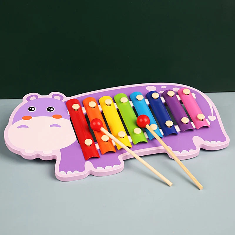 Montessori Wooden 8 Tones Multicolor Xylophone