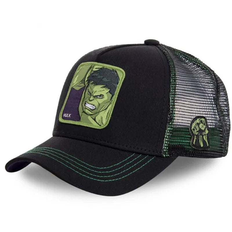 Marvel Anime Movies Sports Baseball Net Hat Superhero Spider-Man Iron Man Hulk Captain America Rocket Raccoon Venom Leisure Hat