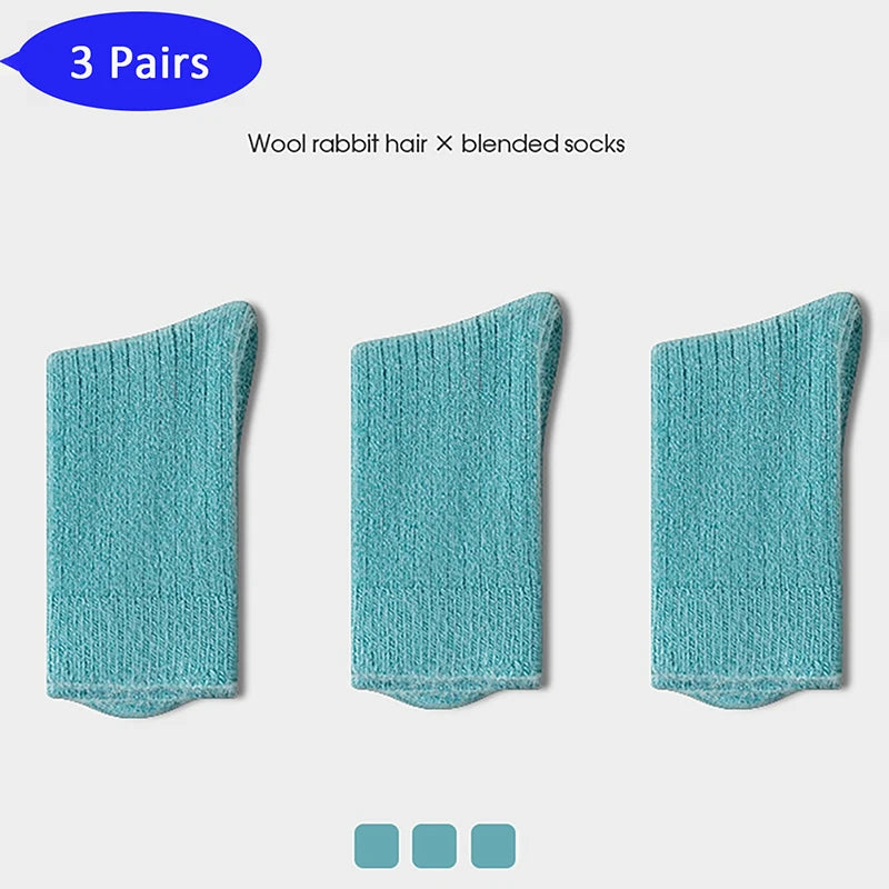 Children's 3 Pairs Woolen Thermal Socks