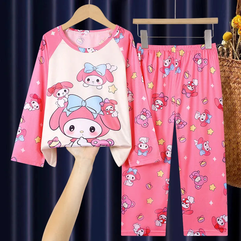 Girl's Pink Nightwear Pyjama Suits