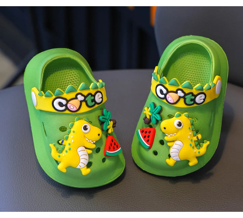 Children's Cartoon Themed Dinosaur Clogs