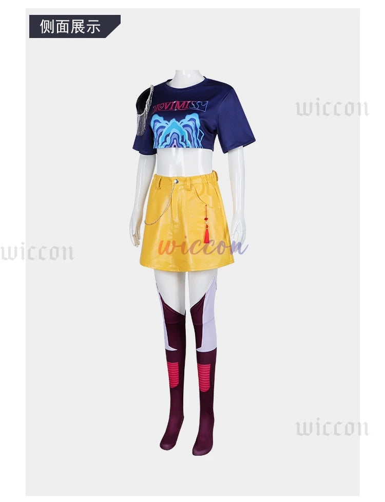 KPOP Huntrix Rumi Mira Zoey Cosplay Costume New Uniform Top Skirt Demon Hunters Superstar Girl Women Set Halloween Carnival