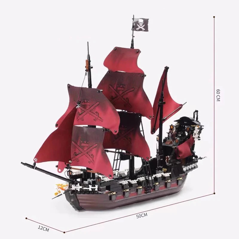 Pirates The Black Pearl And Queen Anne's Revenge Ship Building Block Model