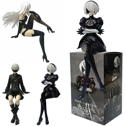 Anime Original SEGA Nier: Automata 15Cm Ver1.1A 2B Yorha No. 2 Type B Premium Chokonose Figure PVC Model Collectible Toys