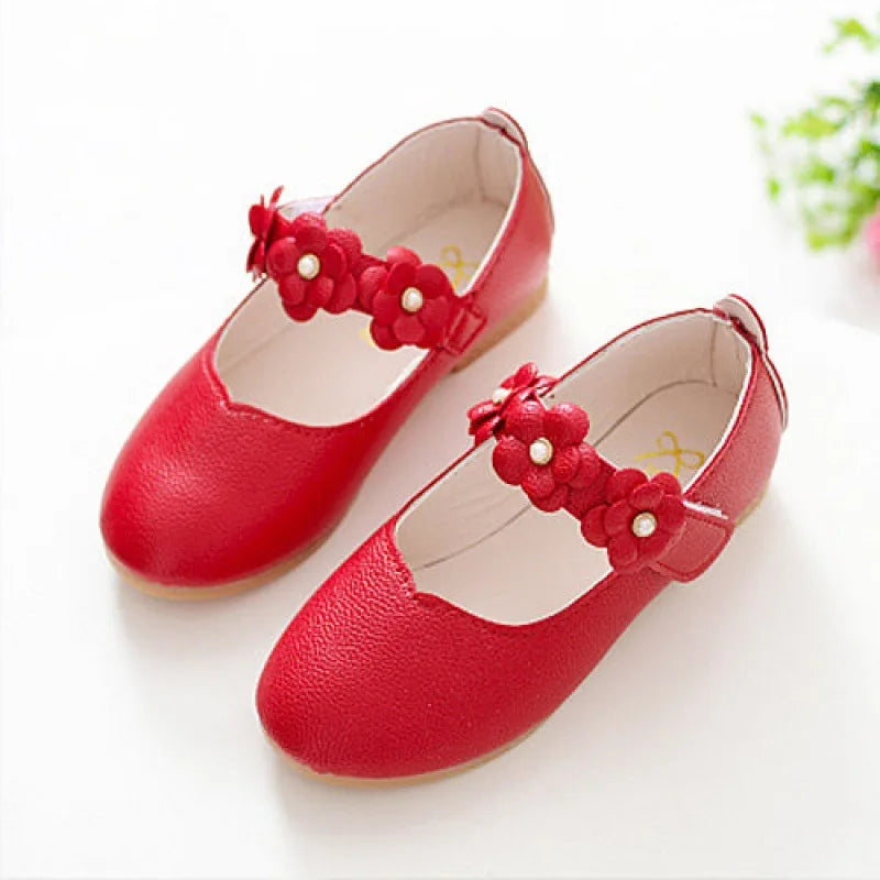 Girl's Breathable Leather Dancing Shoes