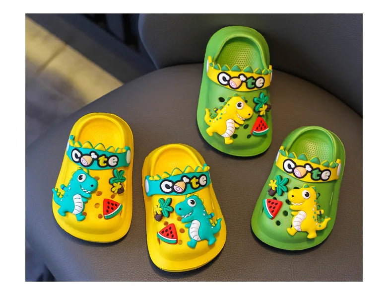 Children's Cartoon Themed Dinosaur Clogs