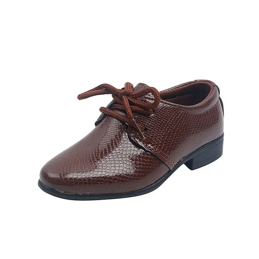 Britain Style Boys Leather Shoes